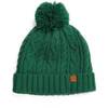 Classic Cable Knit Hat, Pine Green - Hats - 1 - thumbnail