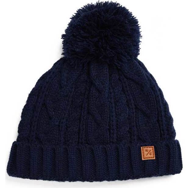 Classic Cable Knit Hat, Navy