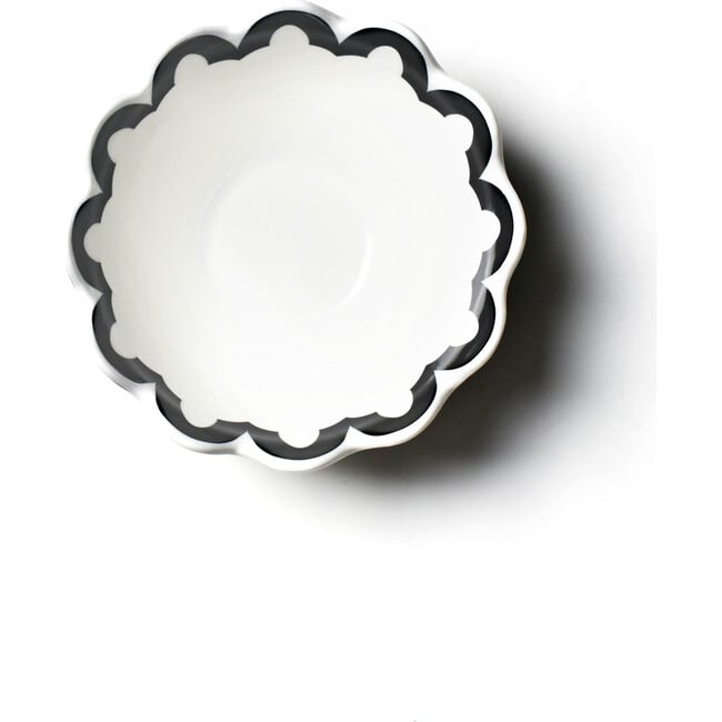 Black Arabesque Trim Scallop Small Bowl, Set of 4 - Tabletop - 4