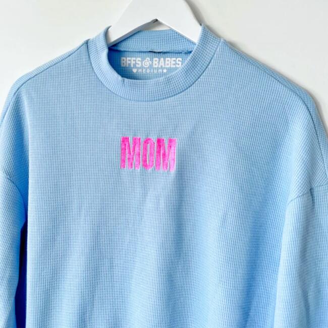 GO TEAM ♡ personalizable royal blue tie-dye sweatshirt – BFFS & BABES