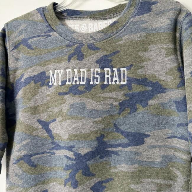 My Dad Is Rad Embroidered Sweatshirt, Camo - Sweatshirts - 3