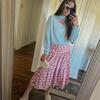 Women's Embroidered Mock Neck "Mom" Pullover, Blue - Shirts - 4