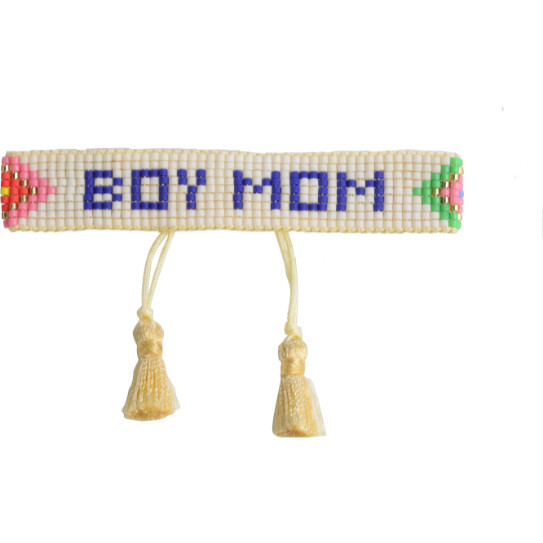 Women's Chevron Rainbow BOY MOM Beaded Bracelet