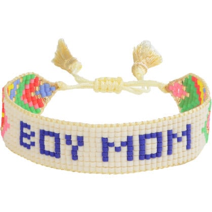 Women's Chevron Rainbow BOY MOM Beaded Bracelet - Bracelets - 3