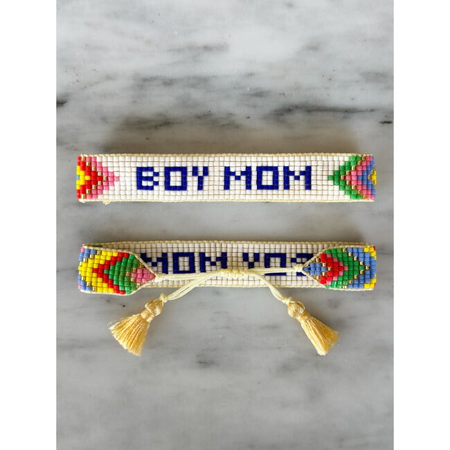 Women's Chevron Rainbow BOY MOM Beaded Bracelet - Bracelets - 4