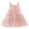 Blush Ruffle Tulle Overlay Dress, Pink - Dresses - 1 - thumbnail