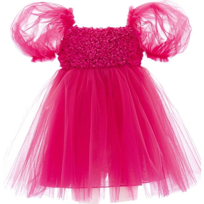 Fuchsia Rose Teacup Tulle Dress, Pink