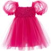 Fuchsia Rose Teacup Tulle Dress, Pink - Dresses - 1 - thumbnail