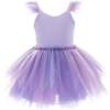 Starry Bow Tulle Dress, Purple - Dresses - 1 - thumbnail
