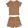 Modal Pocket Outfit, Brown - Mixed Apparel Set - 1 - thumbnail