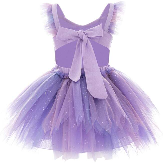 Starry Bow Tulle Dress, Purple - Dresses - 2