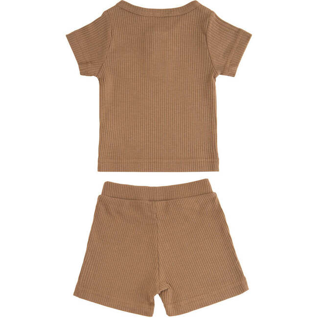 Modal Pocket Outfit, Brown - Mixed Apparel Set - 2