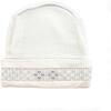 Smock Blanket, Footie & Beanie Pima Set, White & Blue - Mixed Apparel Set - 3