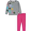 TMNT® x Andy & Evan® Chenille Heart & Star Sweater Set, Grey - Mixed Apparel Set - 1 - thumbnail