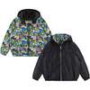 TMNT® X Andy & Evan® Comic Book Print Reversible Puffer Jacket, Black - Jackets - 1 - thumbnail