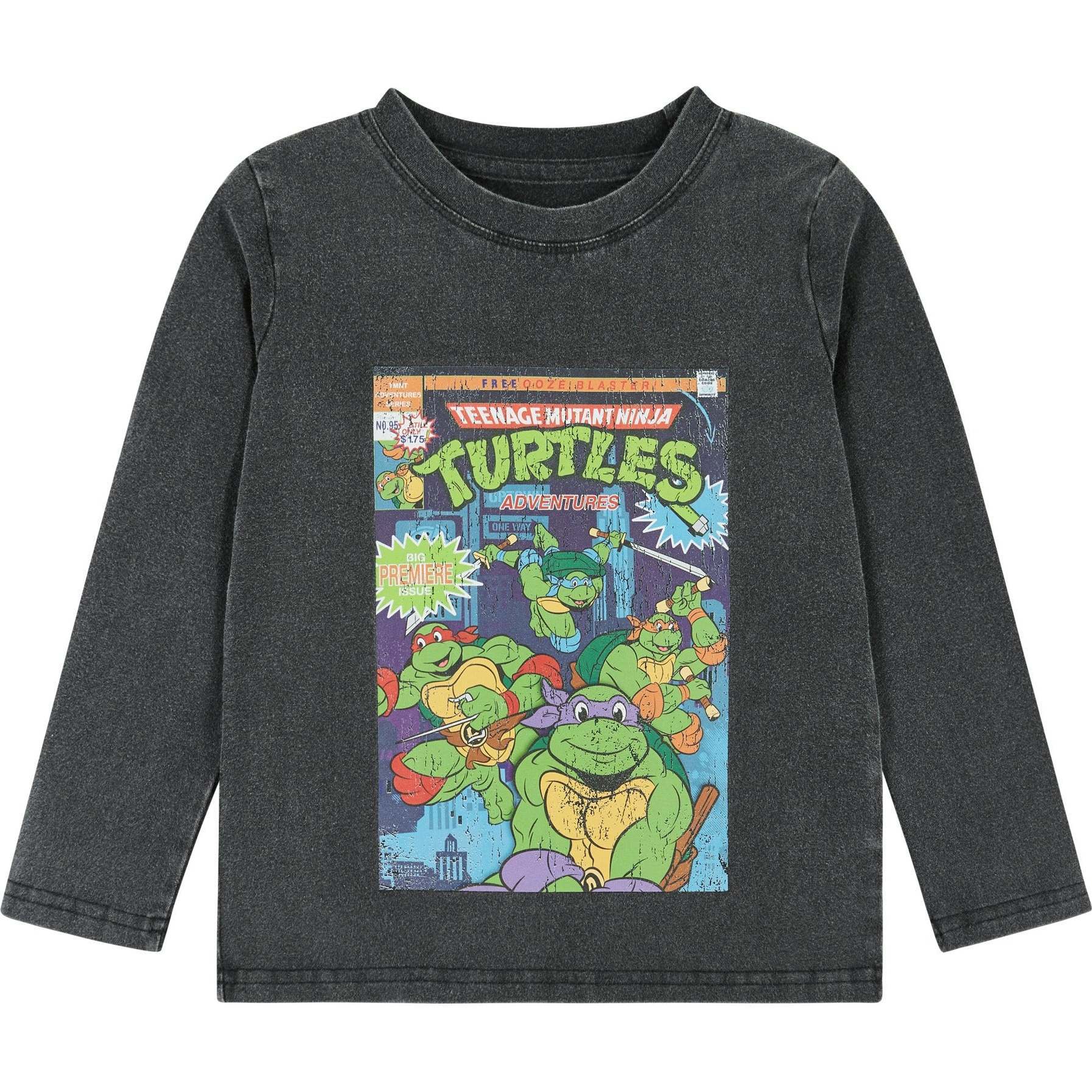 Tmnt x Andy & Evan Comic Book Print Reversible Puffer Jacket, (Black, Size 10Y) | Maisonette