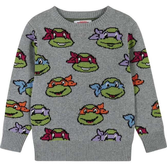 TMNT® X Andy & Evan® Turtles Jacquard Sweater, Grey