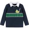 TMNT® X Andy & Evan® Leo NYC Rugby Stripe Polo, Navy - Polo Shirts - 1 - thumbnail