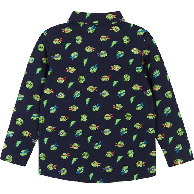 TMNT® X Andy & Evan® Half Shell Heroes Knit Button-Down, Navy - Shirts - 3