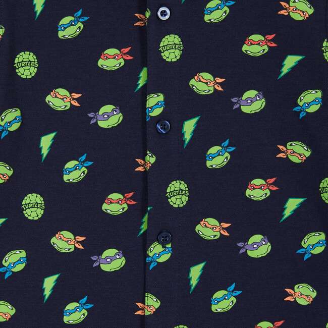 TMNT® X Andy & Evan® Half Shell Heroes Knit Button-Down, Navy - Shirts - 4