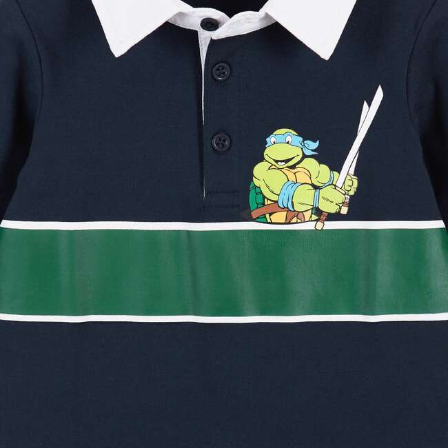 TMNT® X Andy & Evan® Leo NYC Rugby Stripe Polo, Navy - Polo Shirts - 4