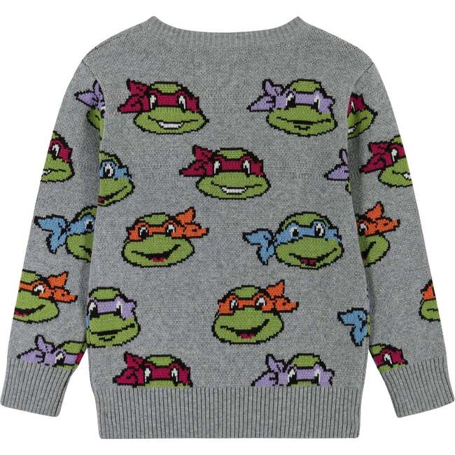 TMNT® X Andy & Evan® Turtles Jacquard Sweater, Grey - Sweaters - 4
