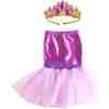 Mermaid Tail/Skirt & Crown Set, Purple - Costumes - 1 - thumbnail