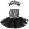 Mermaid Tail/Skirt & Crown Set, Black - Costumes - 2