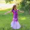 Mermaid Tail/Skirt & Crown Set, Purple - Costumes - 2