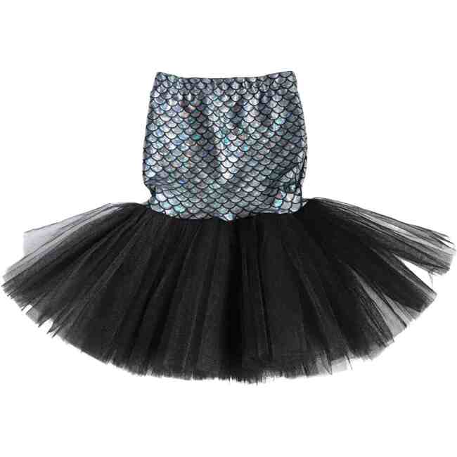 Mermaid Tail/Skirt & Crown Set, Black - Costumes - 3