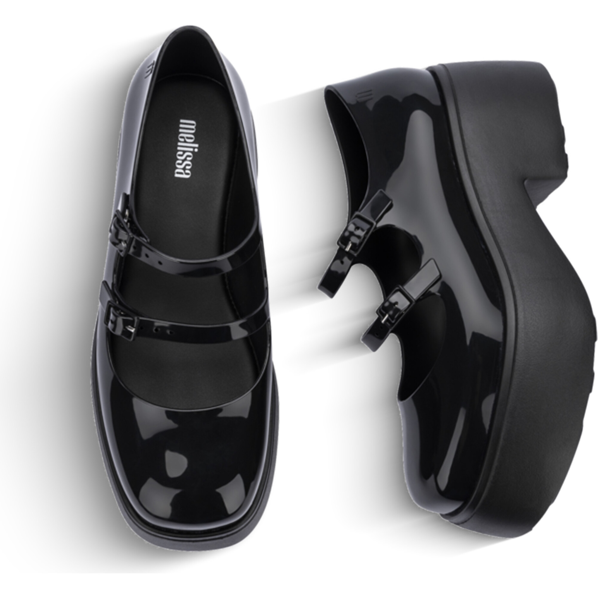【関税込み】Melissa ブラック Farrah ローファー Amazon.com | Melissa Farah Platform Mary-Jane Jelly Shoe for