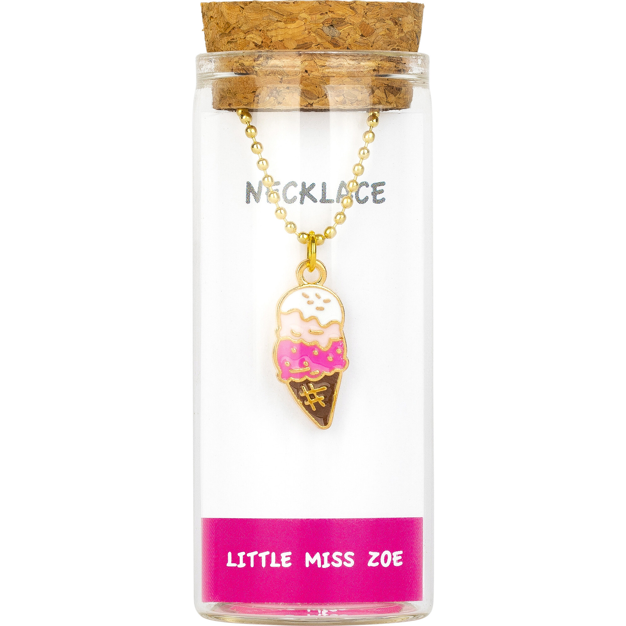 Charming Necklace In A Bottle, Ice Cream - Necklaces - 1
