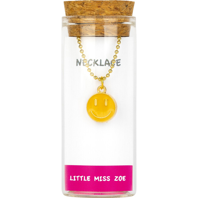 Charming Necklace In A Bottle, Smiley