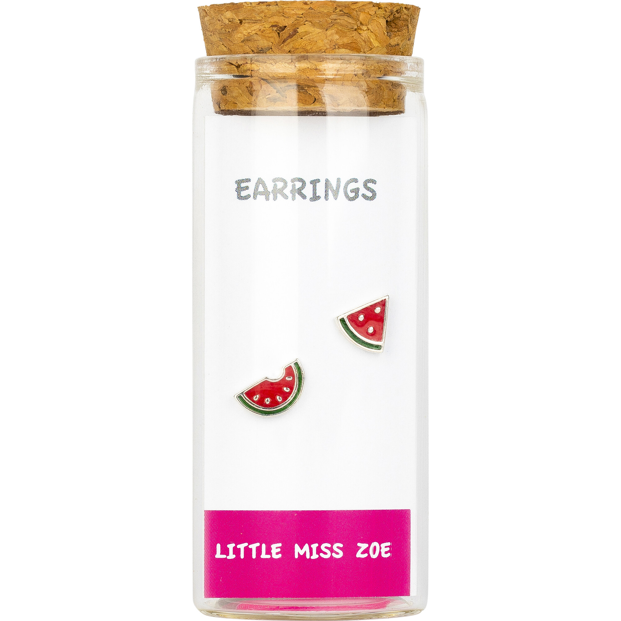 Stud Earrings In A Bottle, Watermelon - Earrings - 1