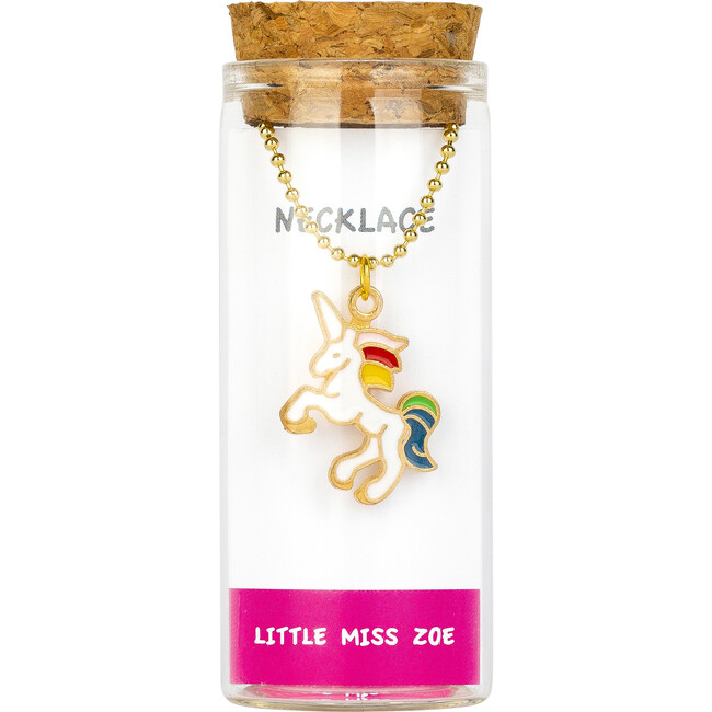 Charming Necklace In A Bottle, Unicorn