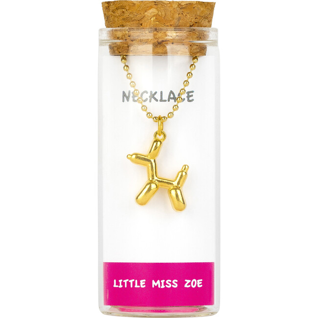 Charming Necklace In A Bottle, Balloon Dog