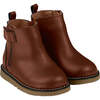 Sloane Zipped Velcro Chelsea Leather Boots, Brown - Boots - 1 - thumbnail