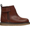 Sloane Zipped Velcro Chelsea Leather Boots, Brown - Boots - 2