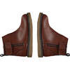 Sloane Zipped Velcro Chelsea Leather Boots, Brown - Boots - 5