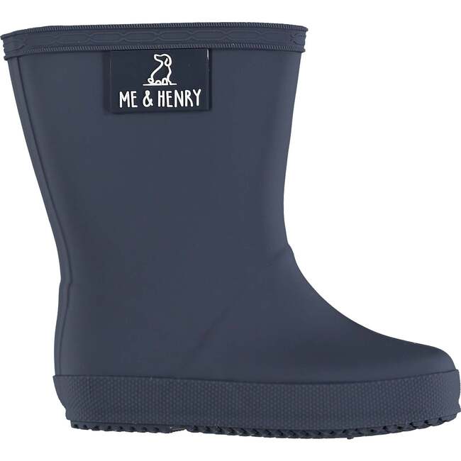 Puddle Leather Rainboots, Navy - Rain Boots - 3