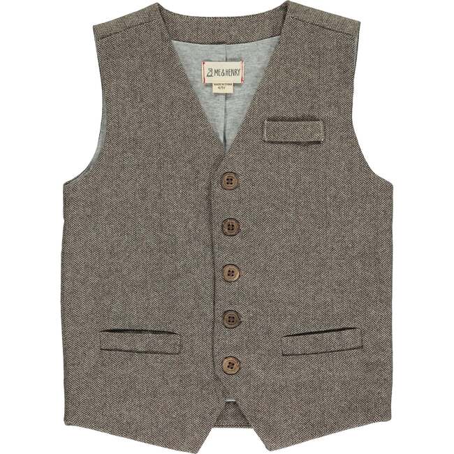 Victor Tweed Vest, Beige
