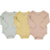 Tellico Long Sleeve Micro-Striped Onesies, Multicolors (Pack Of 3) - Onesies - 1 - thumbnail