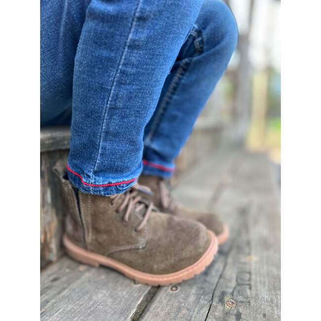 Rumble Zipped Lace-Up Suede Boots, Brown - Boots - 3