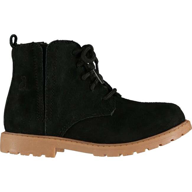 Rumble Zipped Lace-Up Suede Boots, Black - Boots - 5