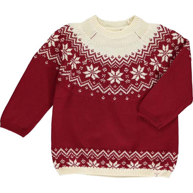 Igloo Fairisle Pattern Sweater, Red