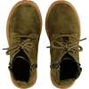 Rumble Zipped Lace-Up Suede Boots, Green - Boots - 5