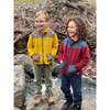 Husky Sherpa High Collar Zipped Jacket, Burgundy And Navy - Jackets - 3