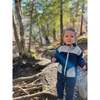 Husky Sherpa High Collar Zipped Jacket, Navy And Grey - Jackets - 2