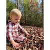 Lumber Jacket Gingham Romper, Rust And White - Rompers - 2