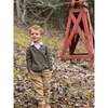 Duncan Cotton Knit Elbow Patch Cardigan, Green - Cardigans - 3